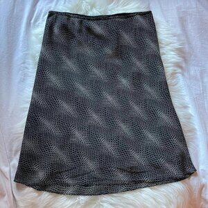 Vintage 90s Patterned Midi Skirt